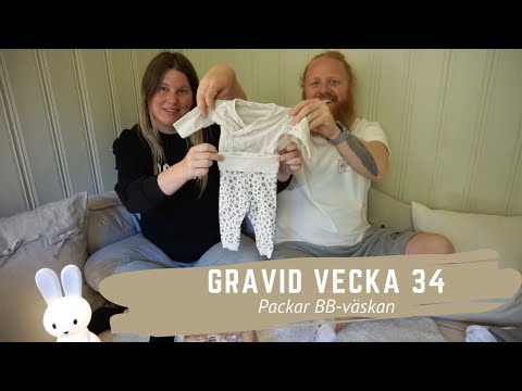 GRAVID VECKA 34: Öppnar babyboxar & packar BB-väskan