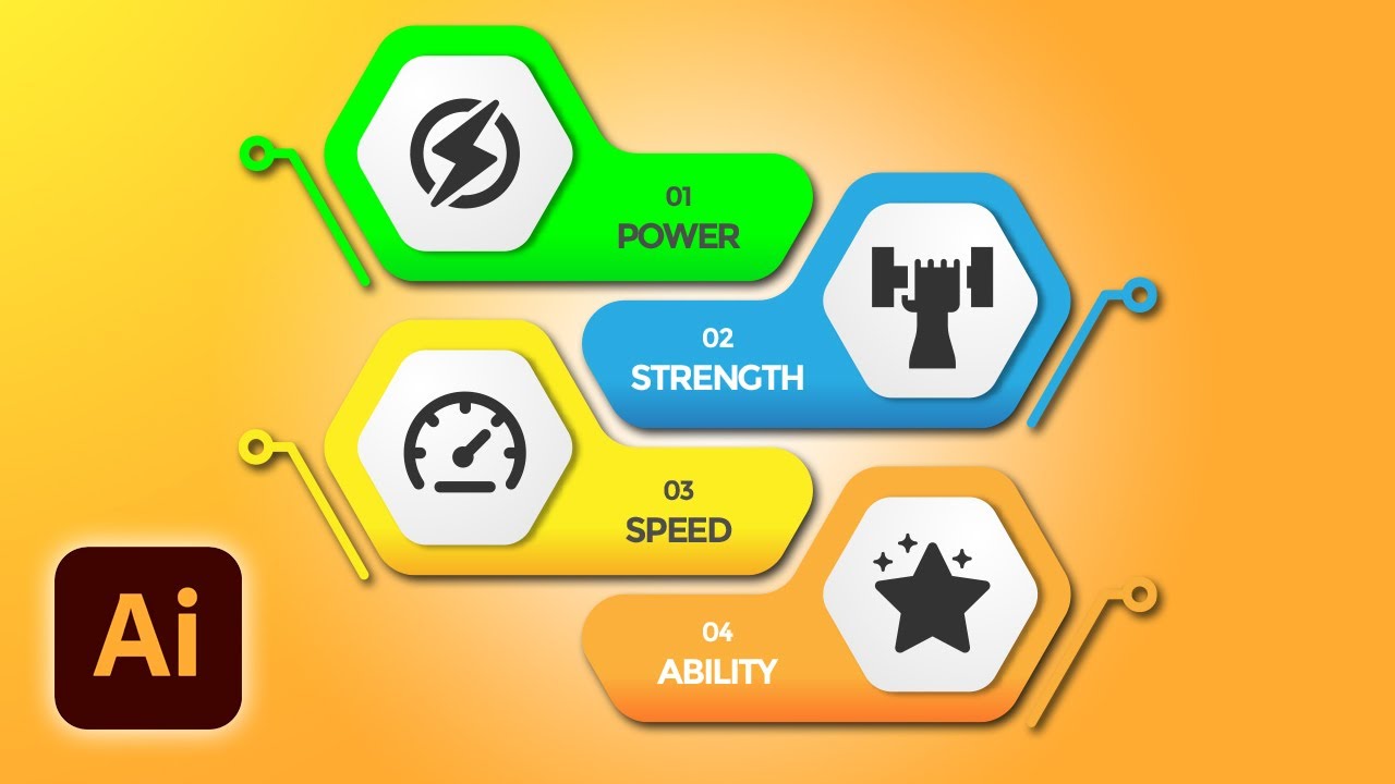 How To Create Hexagonal Chart Infographics In Illustrator CC