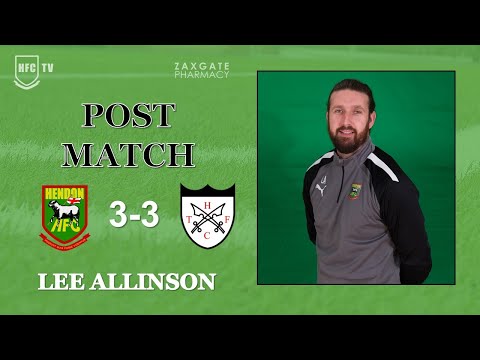 Lee Allinson post match v HANWELL TOWN - 26 September 2023
