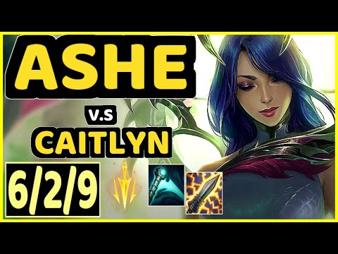 OMOK KING (ASHE) vs CAITLYN - 6/2/9 KDA BOTTOM ADC GAMEPLAY - NA Ranked GRANDMASTER