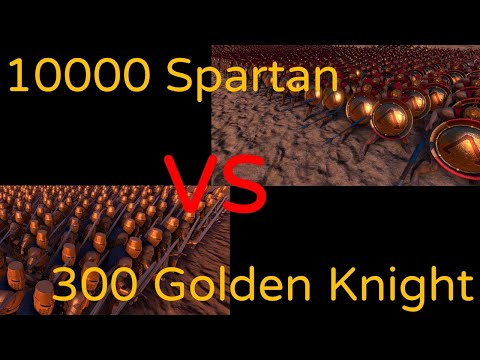 10000 Spartan vs 300 Golden knight-UEBS(Ultimate Epic Battle Simulator)