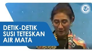 Detik-detik Air Mata Susi Pudjiastuti Menetes saat Serah Terima Jabatan Menteri Kelautan & Perikanan