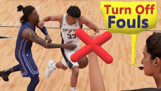 can you turn off fouls in NBA 2k23?