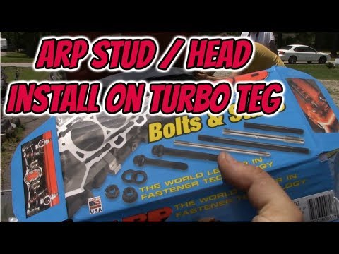 Turbo Integra ARP Studs and Head Install