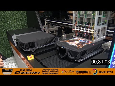 FASTEST DTG Printer Ever At PRINTING United 2019 - The NEW Cheetah Industrial DTG