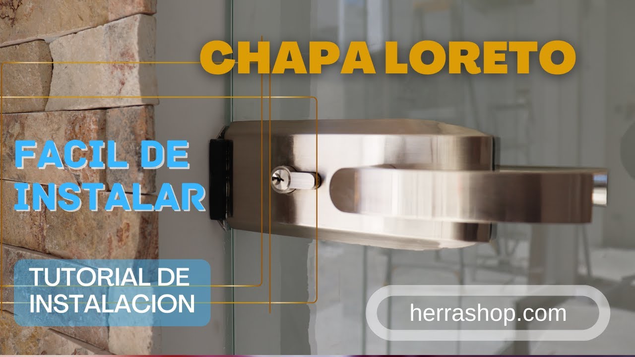Chapa (para puerta de vidrio) [herrashop, Herralum]