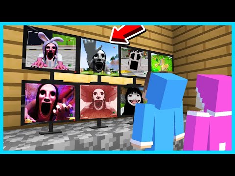 MIPAN & ZUZUZU BERHASIL MENANGKAP PENAMPAKAN HANTU PETA PETA DI KAMERA CCTV MINECRAFT SURVIVAL!