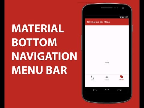 ANDROID MATERIAL BOTTOM NAVIGATION MENU