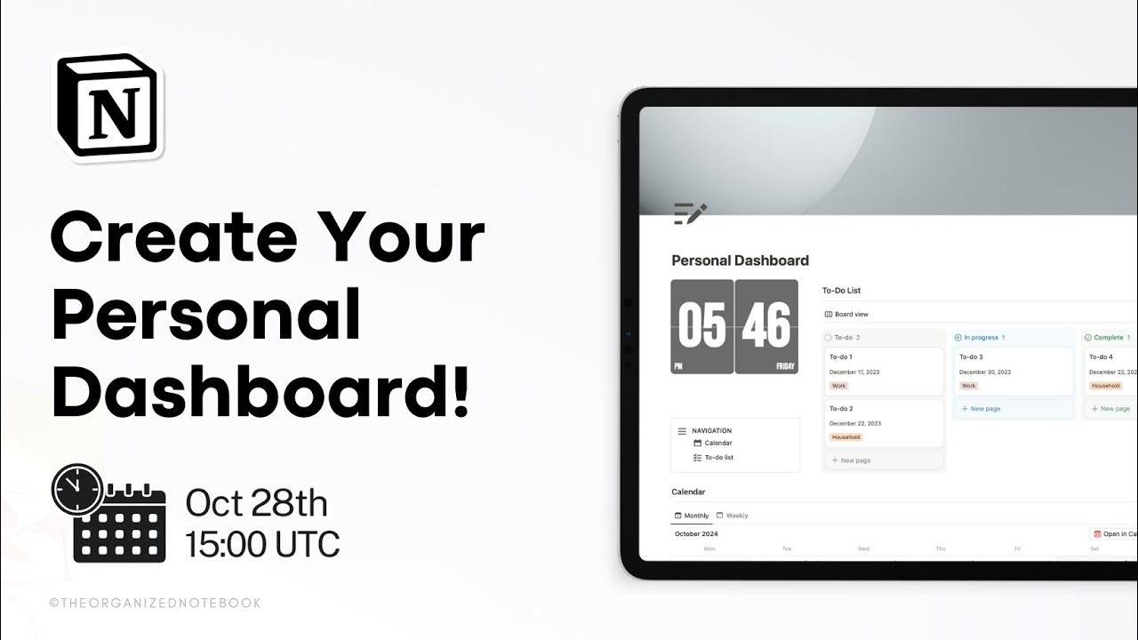 Notion Masterclass: Create a Simple & Effective Dashboard