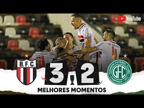 Gols e lances de Botafogo-SP x Guarani
