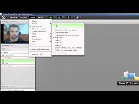 Laurea Adobe Connect (host) Osa 4: Chat, merkit ja muistiinpanot