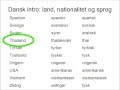 Dansk intro: land, nationalitet, sprog
