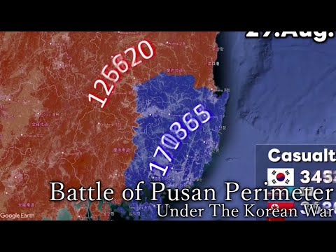 Battle of the Pusan Perimeter (The Korean War) Using the Google Earth