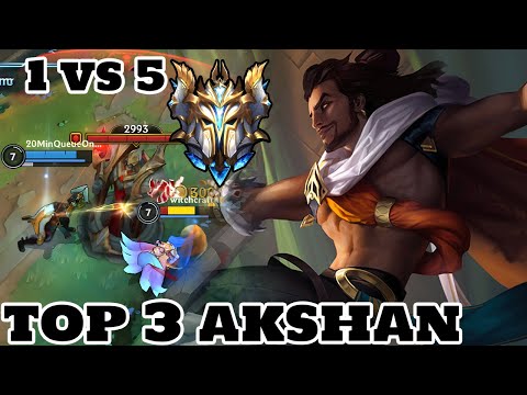Wild Rift Akshan - Top 3 Akshan Gameplay Rank Sovereign
