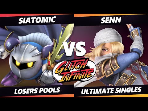 Glitch Infinite - Siatomic (Meta Knight) Vs. Senn (Sheik) - SSBU Ultimate Tournament