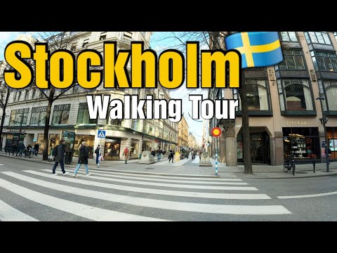 Stockholm Walking Tour 🇸🇪 | Drottninggatan to Sergels Torg, NK, Hamngatan & Silja Line Symphony