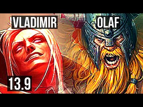 VLADIMIR vs OLAF (TOP) | 10/3/13, 600+ games, Legendary, Rank 13 Vlad | KR Grandmaster | 13.9