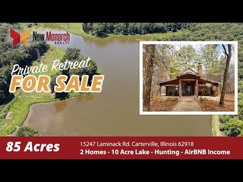 Private 85 Acre Retreat w 10 Acre Lake - Carterville, Illinois
