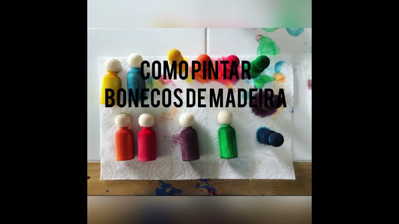 Como pintar Bonecos de madeira