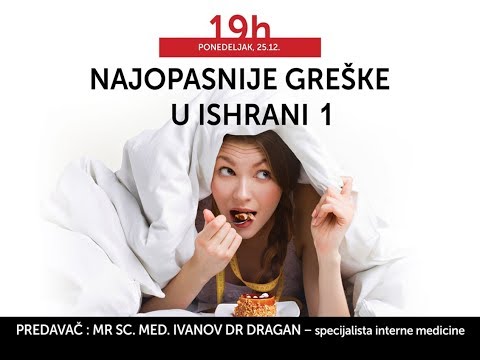 1. Najopasnije greške u ishrani 1 - mr sci. med. Ivanov dr Dragan