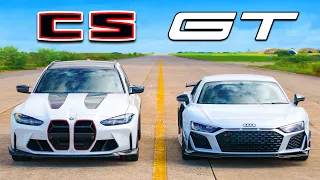 Most powerful BMW M3 EVER v Audi R8 GT: DRAG RACE