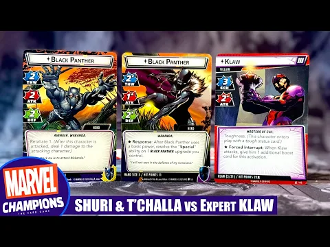 Marvel Champions | SHURI & T'CHALLA BLACK PANTHER vs Expert KLAW