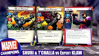 Marvel Champions | SHURI & T'CHALLA BLACK PANTHER vs Expert KLAW