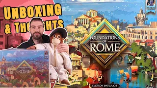 Foundations of Rome (Emperor Edition) | Unboxing & Thoughts | Grandiose/Deluxe Light Family Game