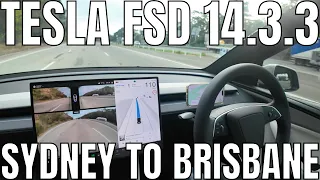 Tesla Model Y L FSD Supervised 14.3.3 | Sydney to Brisbane Road Trip