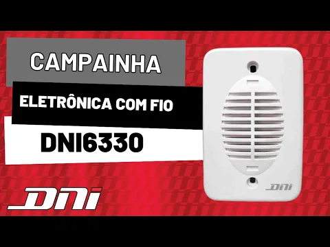 Campainha Eletrônica de Embutir  Bivolt Branca 6330 DNI