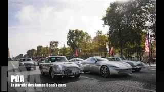 Les voitures de James Bond sur les Champs Elysées