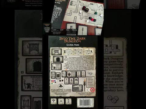 Into The Dark Dungeon: Silver Mine | Quick Board Game Review #boardgame #boardgames