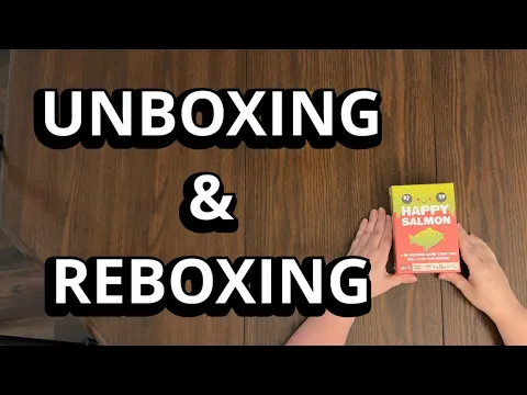 Happy Salmon - Party Card Game from Exploding Kittens Unboxing & Reboxing - What's in the Box?
