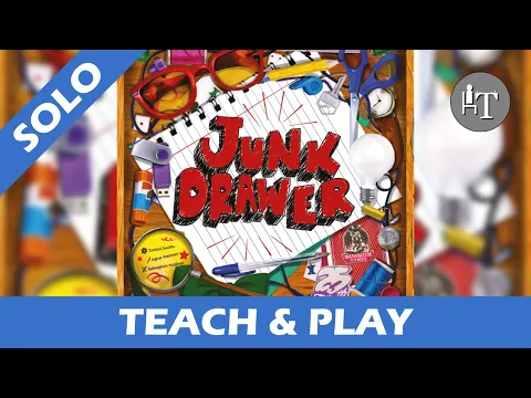 Tutorial & Solo Playthrough of Junk Drawer - Solo Board Game