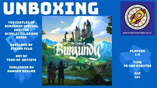 The Castles of Burgundy Special Edition Acrylic Hexes and Tiles Unboxing