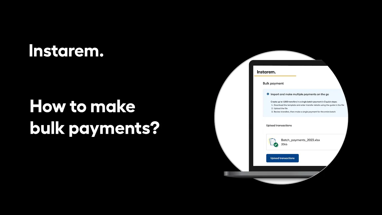 Make bulk payments in a few clicks