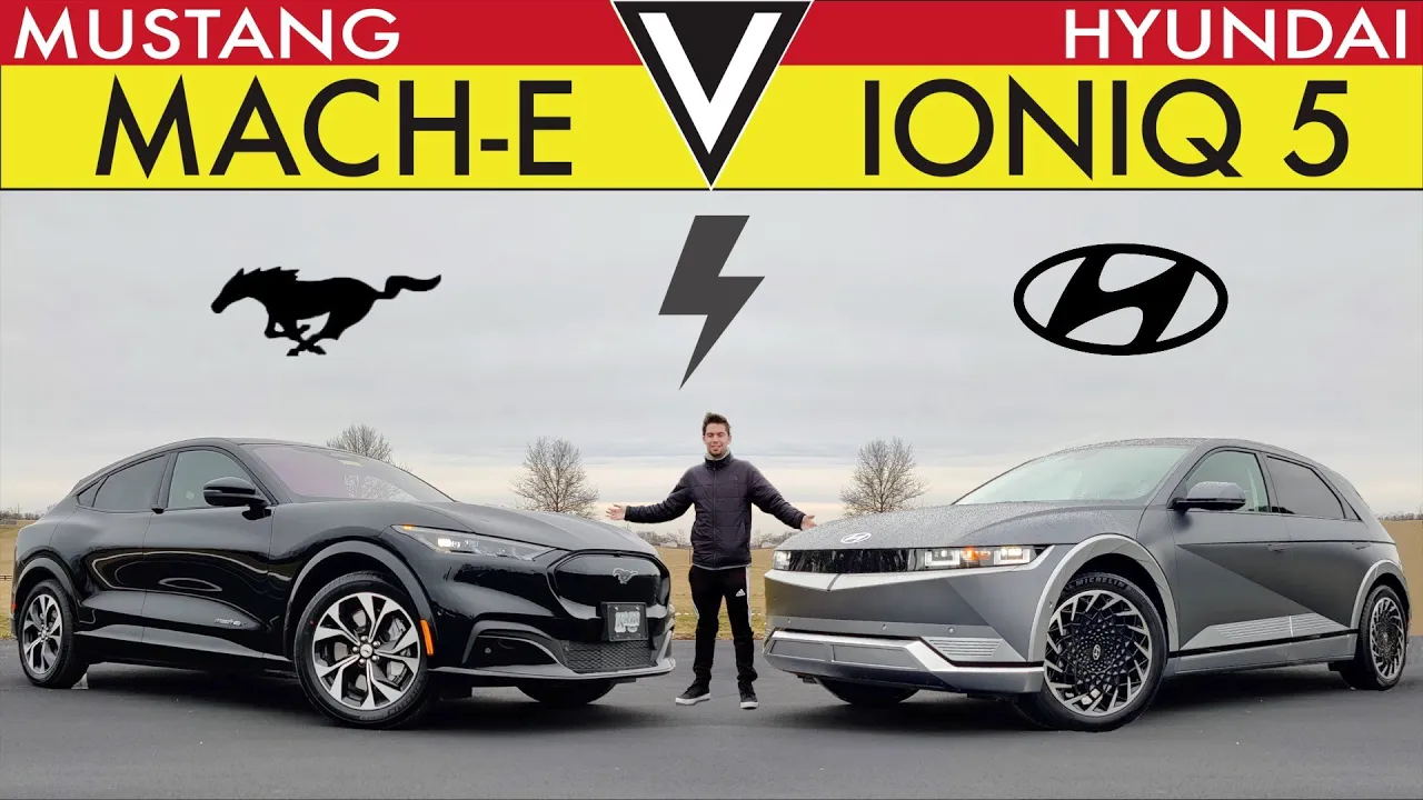 ELECTRIC NEWCOMERS! -- 2022 Hyundai IONIQ 5 vs. Ford Mustang Mach-E: Comparison