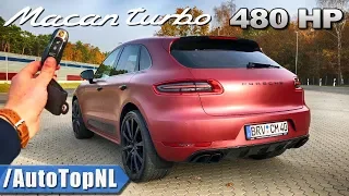 Porsche Macan Turbo REVIEW POV 480HP Elmerhaus on AUTOBAHN by AutoTopNL