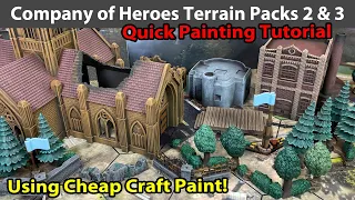 Company of Heroes Terrain Packs 2 & 3 Painting Tutorial with Craft Paints