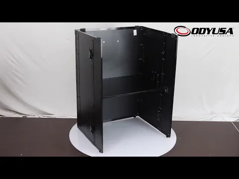 Product video thumbnail for Odyssey FZF3336BL Folding DJ Stand &amp; Facade