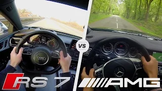 Audi RS7 vs Mercedes CLS 63 AMG Acceleration 0-250 km/h Sound & POV Test Drive