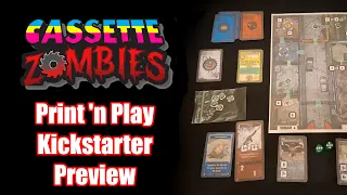 Cassette Zombies - Print 'N Play Kickstarter Preview