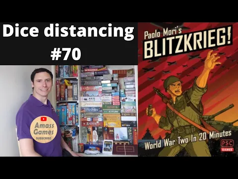 Dice distancing #70 Blitzkrieg solo two player board game AI PSC games * AmassGames * Paolo Mori