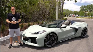 What's it like to DRIVE the 2024 C8 Corvette E-Ray & go STEALTH mode at Cars & Coffee?