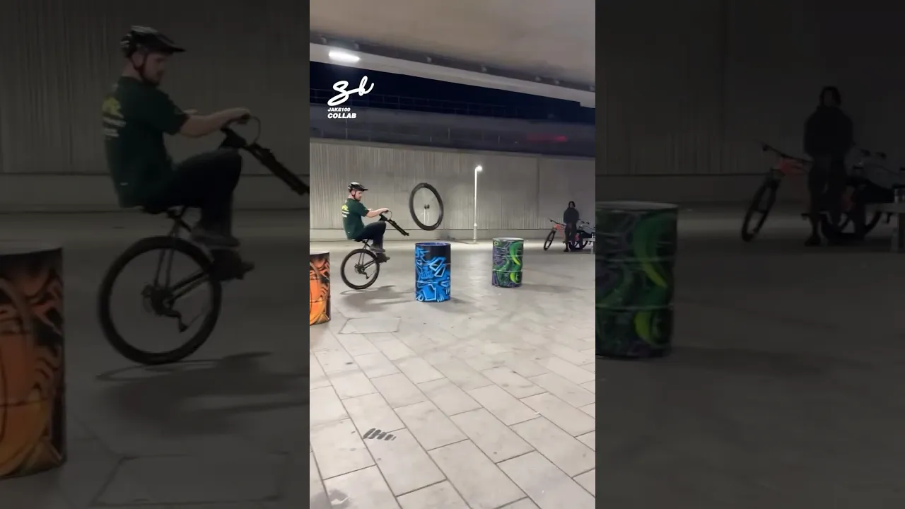 This guy doesn't even need two wheels 😅 #bikes #stunts #tricks