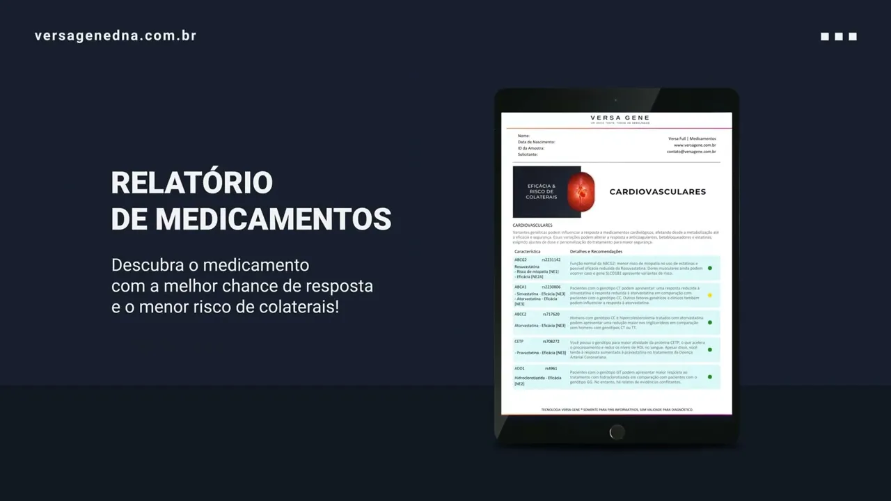 Video de Versa Gene | Testes Genéticos para Saúde, Longevidade e Performance