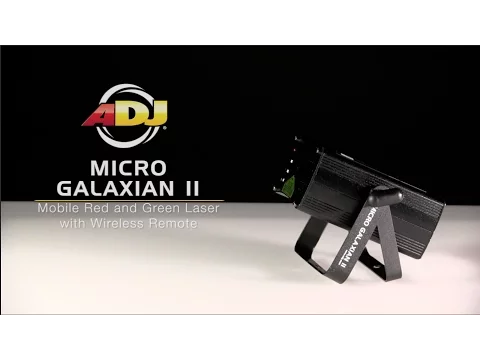 Product video thumbnail for ADJ American DJ Micro Galaxian II Red &amp; Green Laser Effect Light