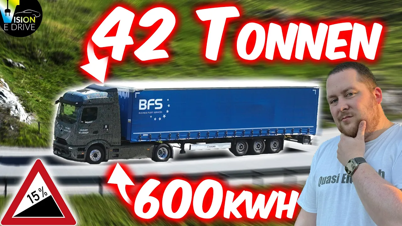 Mercedes eActros 600 - EXTREMTEST auf 2300m in den Alpen! Sind da die Grenzen erreicht?