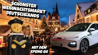 Schönster Weihnachtsmarkt in Michelstadt mit dem E Auto XPeng G6 besucht. #roadtrip