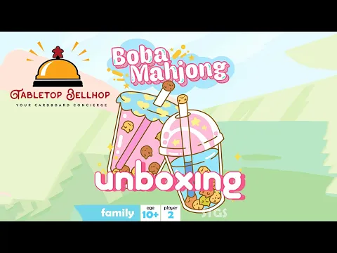 Boba Mahjong Unboxing, a two player set collection card game based on Mahjong and Rummy